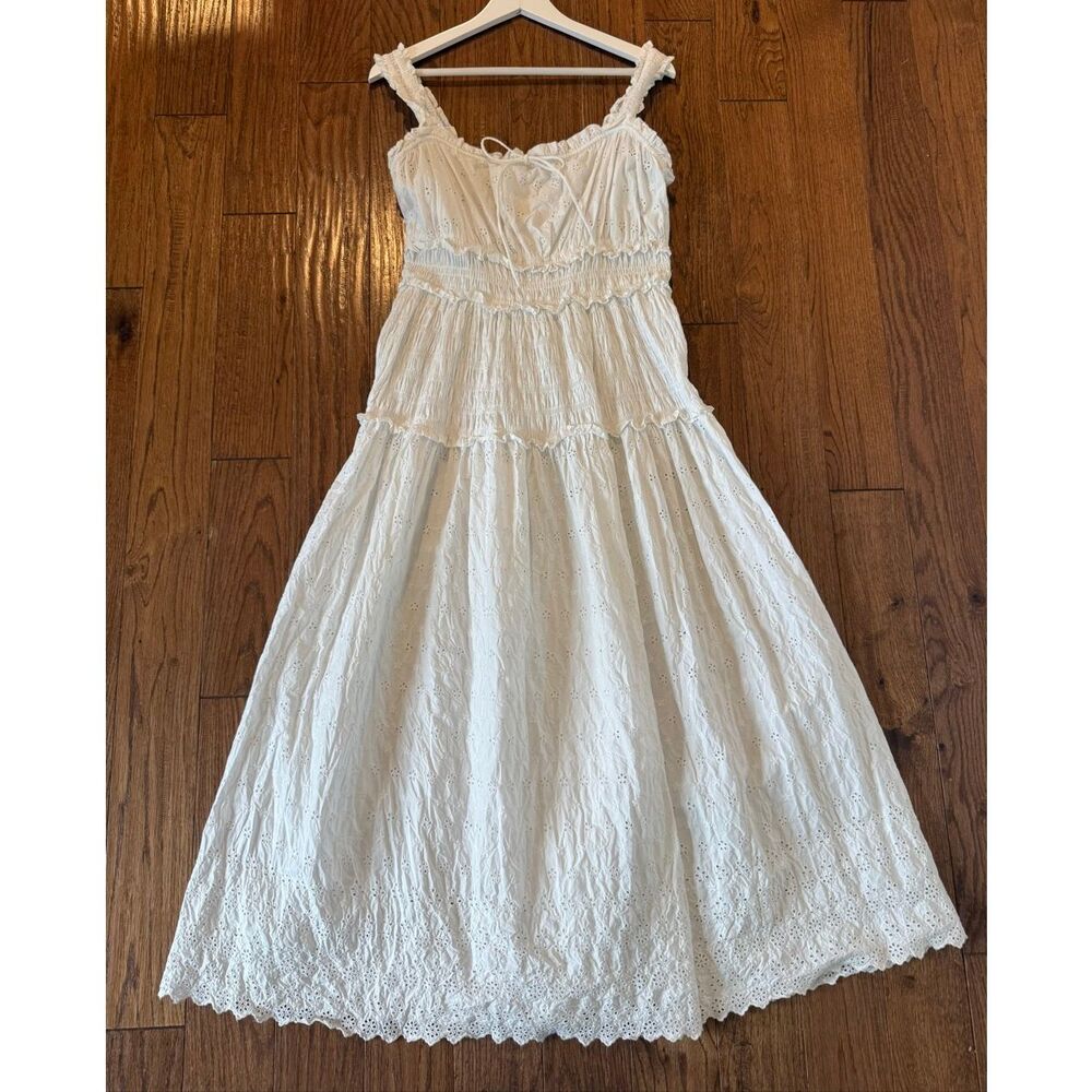 Gap x Doen white eyelet midi dress size large - Picture 8 of 9